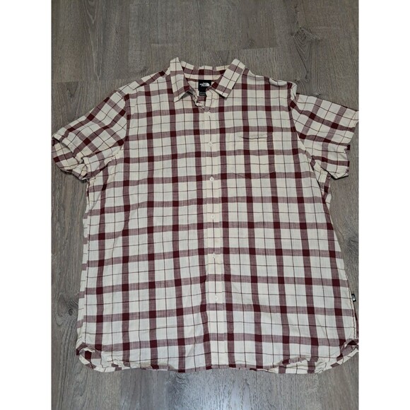 The North Face Men's Short Sleeve Plaid Button-Down Size 2XL - Picture 1 of 8